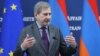 Armenia -- EU Commissioner for EU Neighbourhood and Enlargement Negotiations Johannes Hahn at a news conference in Yerevan, January 29, 2019.