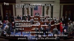 The House approved imposing additional sanctions against Russia, North Korea, and Iran.