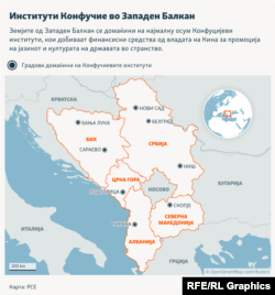 Инфографика - Институти Конфучие во Западен Балкан