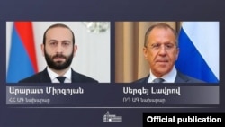 Глава МИД Армении Арарат Мирзоян и глава МИД РФ Сергей Лавров