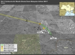 Спутниковое фото, обнародованное вскоре после катастрофы "Боинга" посольством США в Киеве