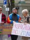 Moldova: LGBTQ community protest in front of Chisinau Municipal Council after Mayor Ceban announced he wants to ban Pride march