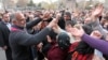 Armenia - Opposition leader Raffi Hovannisian is greeted by supporters rallying in Yerevan's Liberty Square, 15Mar2013.