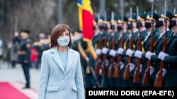 Maia Sandu, în timpul ceremoniei de învestire în funcția de președinte al Republicii Moldova, 24 decembrie 2020