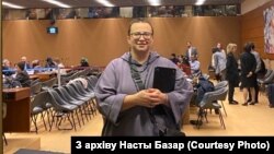 Праваабаронца Наста Базар у ААН у Жэнэве