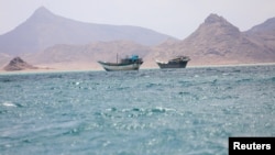 Views of Bab al-Mandab Strait as seen from Yemen.
