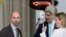 Switzerland -- EU foreign policy chief ederica Mogherini (R) speaks with US Secretary of State John Kerry and US Senior Director for Iran, Iraq, and the Gulf States, National Security Council Robert Malley during a break outside the hotel at the Beau Riva
