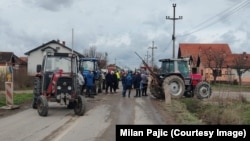 Blokada puta od sela Badovinci do sela Prnjavor u Srbiji, 24. februar 2026.