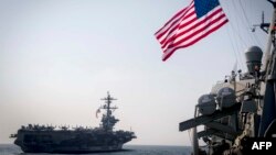 Авианосец военно-морских сил США близ Корейского полуострова. 22 марта 2017 года. 