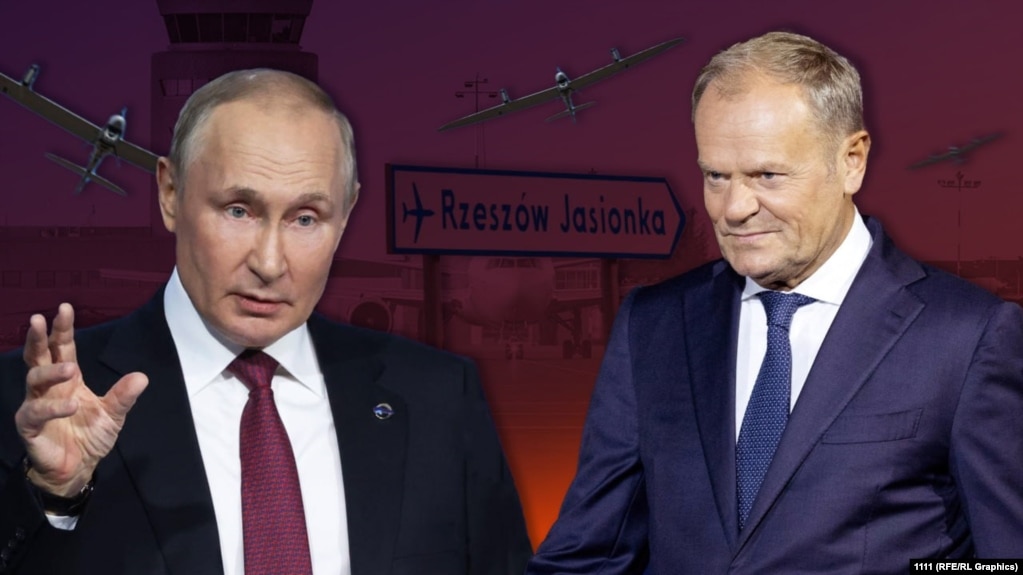 Коллаж: Путин и Туск