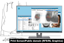 Ilustracija o tome kako radi Papilon AFIS sistem i kako se upoređuju biometrijski podaci sa sajta kompanije Papilon