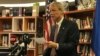 U.S. Ambassador Greg Delawie speaks to reporters in Pristina on January 17.