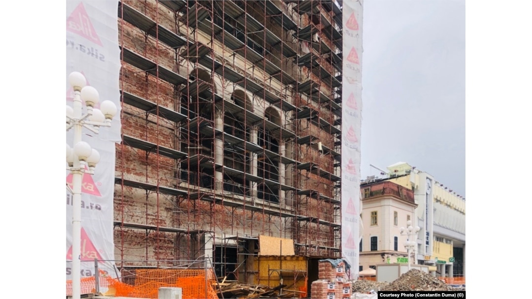 Opera din Timișoara în renovare.