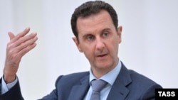 Башар Асад. Здымак зроблены падчас сустрэчы сырыйскага лідэра з прэзыдэнтам Уладзімірам Пуціным у Крамлі 21 кастрычніка 2015 году