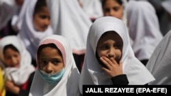 Afghan girls attend a school in Herat.