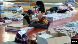 Stanovnici hrvatskog mjesta Gunja smješteni su Brčkom, 21. svibnja 2014.