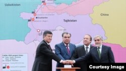 CASA-1000 долбоорунун ачылыш аземи, Тажикстан, Дүйшөмбү, 13-май, 2016-жыл.