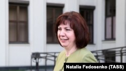 Բելառուսի խորհրդարանի վերին պալատի՝ Հանրապետության խորհրդի նախագահ Նատալյա Կոչանովան, Մինսկ, արխիվ: 