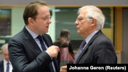 Komisionari për Zgjerim, Oliver Varhelyi dhe shefi i diplomacisë së BE-së, Josep Borrell. 