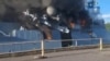 Кадр из видео. снятого 3 июня в сухом доке базы ВМФ РФ в Кронштадте