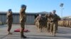 Lebanon - Armenian soldiers of the UN Interim Force in Lebanon march a an official ceremony.