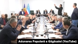 Ședința Adunării Populare a Găgăuziei la care a fost aprobată componența autorității electorale regionale și s-a stabilit că alegerile pentru o nouă legislatură vor avea loc pe 21 iunie. Comrat, 17 martie 2026