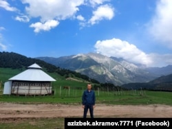 Азизбек Акрамовнинг Қирғизистонда тушган расми.