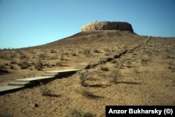 One of the world’s few remaining “towers of silence,” in Karakalpakstan.