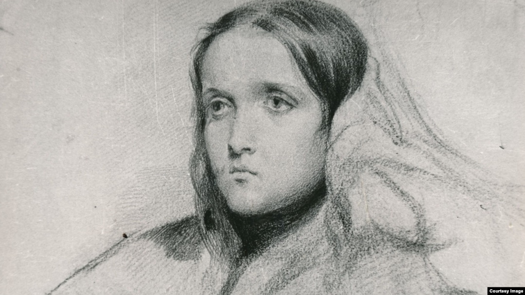 Елена Тудоровская, ученица Коммерческого училища. Рисунок учителя, Бруни