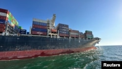 Nava de containere Joseph Schulte, sub pavilion Hong Kong, părăsește portul maritim Odesa la 16 august.