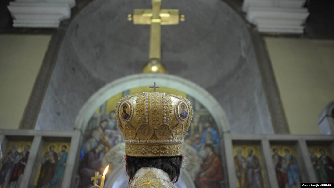 Patrijarh Irinej drži službu u crkvi sv. Marka