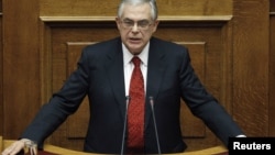 Greece's Prime Minister Lucas Papademos