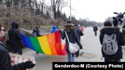 Шэсьце ў падтрымку ЛГБТ-супольнасьці, Кішынэў, 14.02.2013