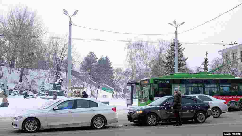 Пушкин урамында машиналар бәрелгән иде