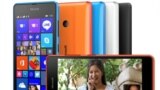 “Microsoft” kompaniýasynyň iki sim kartaly "Lumia 540' smartfon modeli.