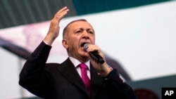 Turkish President Recep Tayyip Erdogan on April 21