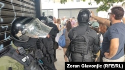 Snage Žandarmerije u centru Beograda, na Zelenom vencu, 7. jul 2025.