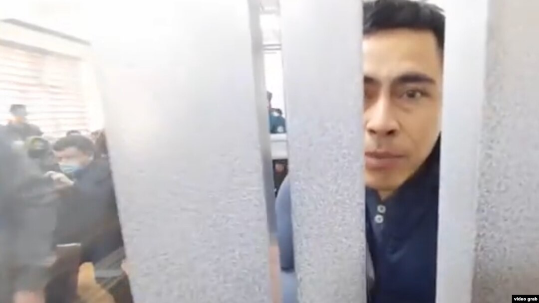 Uzbek blogger Otabek Sattoriy in court on March 11