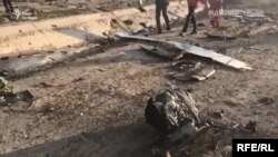 Уламки українського пасажирського літака, що зазнав катастрофи в Ірані