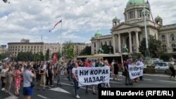 Sa protesta advokata u Beogradu, 1 jula 2021.