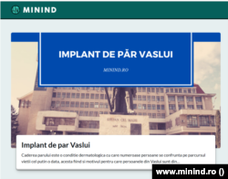 Pe fosta pagină de internet a Ministerului Industriilor este acum o reclamă.