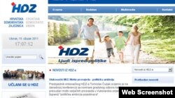 Snimak internetske stranice HDZ-a - ilustracija