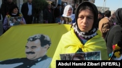 PKK supporters at a rally