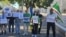 Представители чеченской диаспоры на митинге против депортации уроженцев Чечни из Германии
