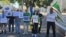 Представители чеченской диаспоры на митинге против депортации уроженцев Чечни из Германии