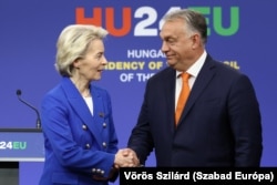 Avropa Komissiyasının prezidenti Ursula fon der Lyayen və Macarıstanın baş naziri Viktor Orban Budapeştdə qeyri-rəsmi Aİ liderləri samitində.