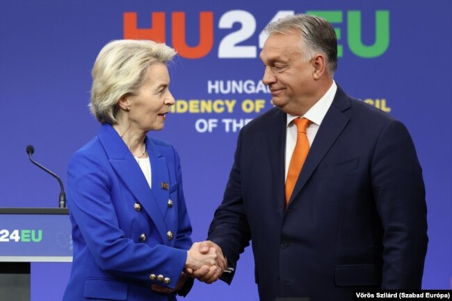 Ursula fon der Lyayen və Viktor Orban