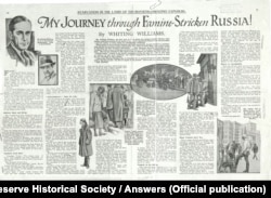 Първата от две статии, публикувани от Уайт Уилямс в британското списание Answers през 1934 г.
