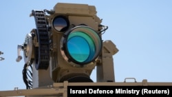 Un detaliu al sistemului laser de interceptare antirachetă Iron Beam, dezvoltat de Israel, într-o imagine obținută de Reuters pe 17 septembrie 2025 de la armata israeliană