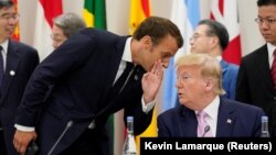 Predsjednik Francuske Emmanuel Macron i predsjednik SAD Donald Trump